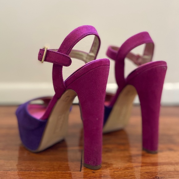 Brash Platforms Pink & Purple High Heels Women’s 6 US - Picture 3 of 7